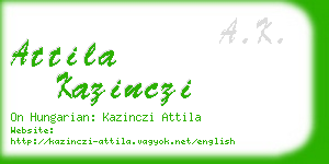 attila kazinczi business card